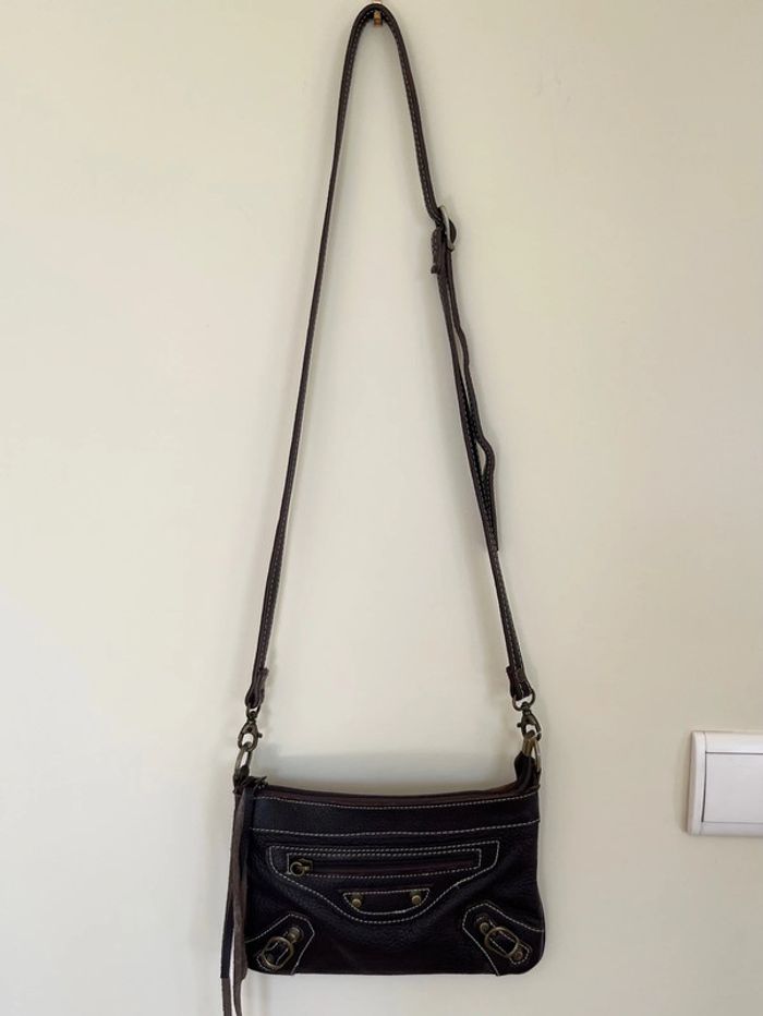 Sac en bandoulière en cuir vera pelle Made in italy it bag city - photo numéro 7