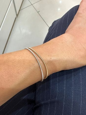 Bracelet acier or et argent lot de 2