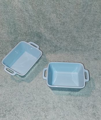 lot de 2 ramequins mini plat à gratin individuel céramique pour four Neuf
