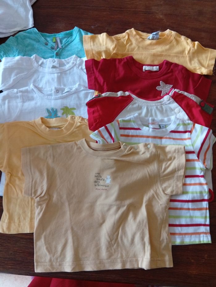 Lot de 9 t shirt taille 6 mois