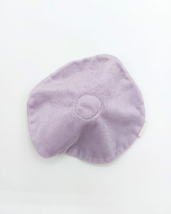 Doudou plat rond souris blanc mauve Grain de blé violet parme - photo numéro 3