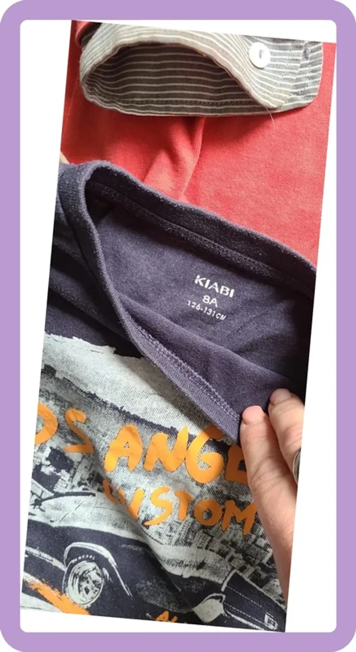Lot de 4 t-shirts longs 8 ans - photo numéro 3
