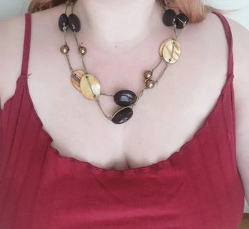 Collier corde style café 142 cm