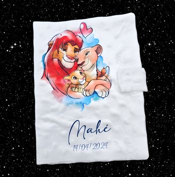 Protège carnet de santé personnalisé  roi lion