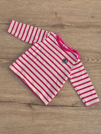 T-shirt ML rayé Petit Bateau 12 mois