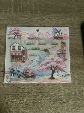 Planche sticker cerisiers japonais 