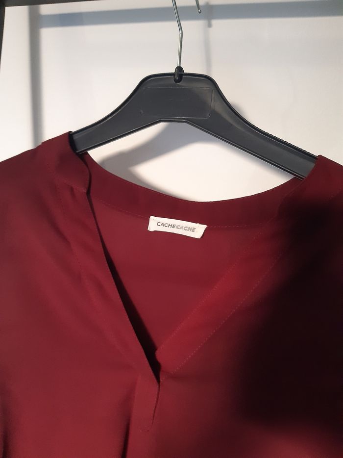 Blouse bordeau - photo numéro 2