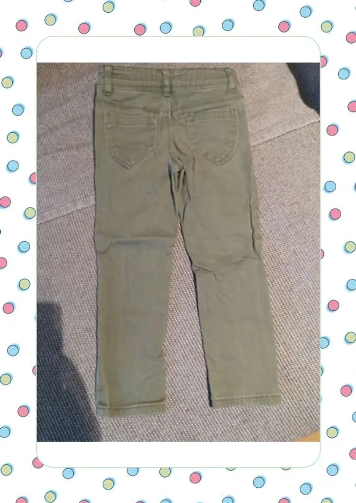 Jeans slim fit kaki neuf - photo numéro 4