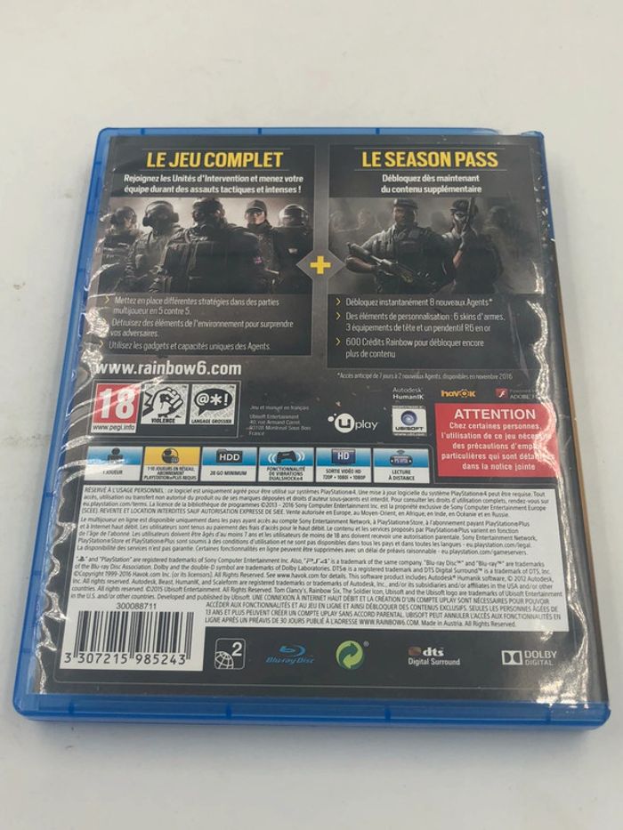 Jeu vidéo Rainbow six siège Édition Gold sur console PlayStation 4 - photo numéro 2