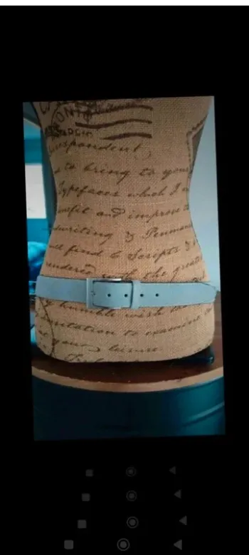 Ceinture grise suédine 100 cm mixte