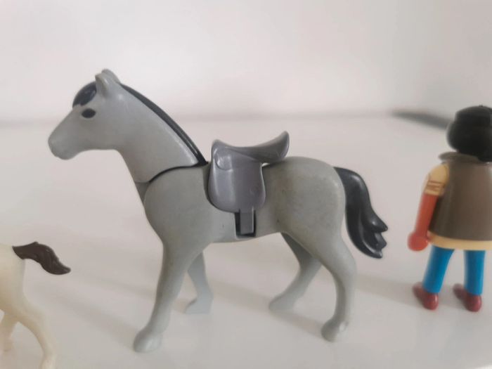 Playmobil lot animaux personnage cheval poney poulain cavalière écuyere - photo numéro 9
