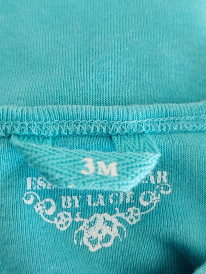 Débardeur à bretelles bleu Essentiel Wear by la cie taille 3 mois - photo numéro 3