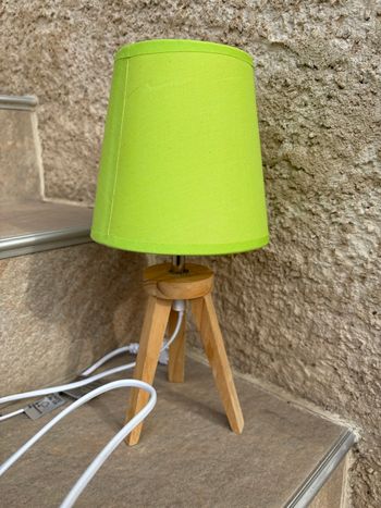 Petite lampe support bois 