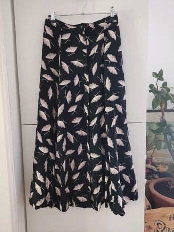 Jupe vintage boutonnée evasée viscose