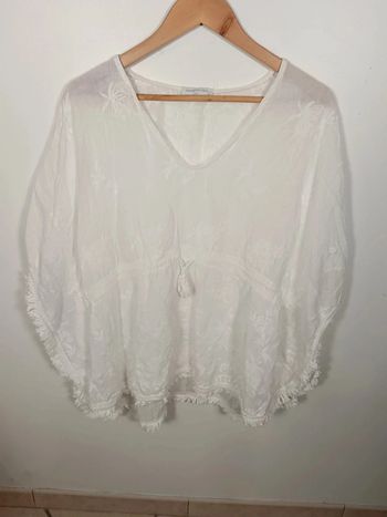 C18 poncho blanc Made in Italy L