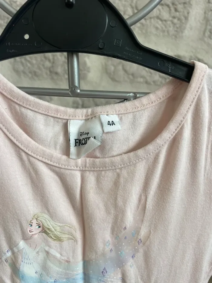 Robe fille manches courtes reine des neiges Disney Elsa 4 ans - photo numéro 2