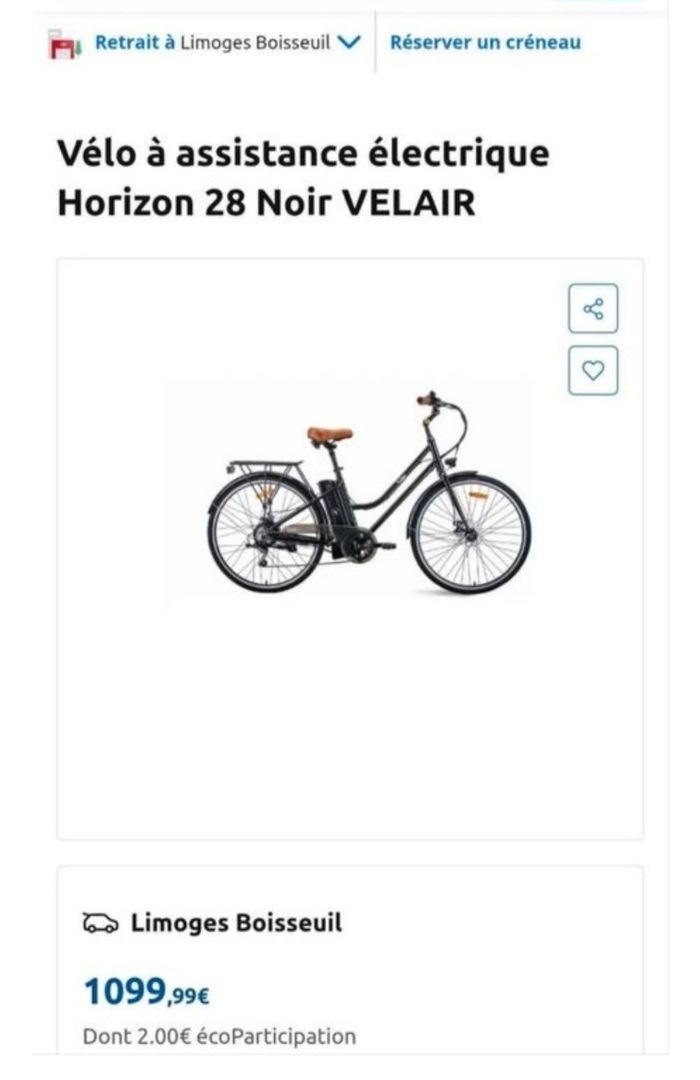 Vélo électrique VELAIR Horizon 28" Neuf jamais ouvert. - photo numéro 2