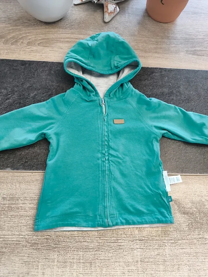Gilet zippé réversible garçon 6 mois obaibi - photo numéro 8