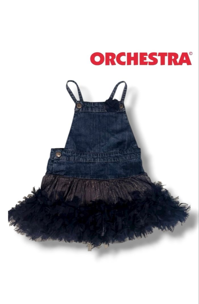 Robe volants fille - bleu Marine - 4ans - 104cm - Orchestra