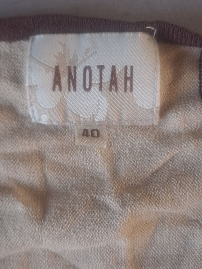 Top court effet boléro à rayures Anotah Taille 40 - photo numéro 7