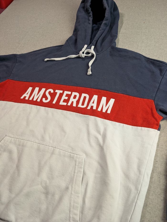 Hoodie YOUR TURN - Amsterdam Red Light District - Bleu/Blanc/Rouge - M - photo numéro 2
