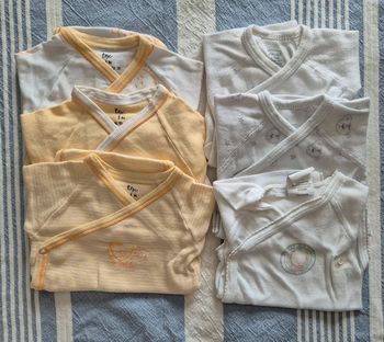 Lot de 6 bodys 1 mois