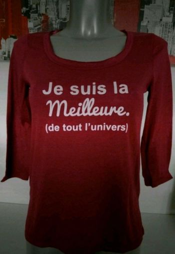 Tee shirt a message taille S