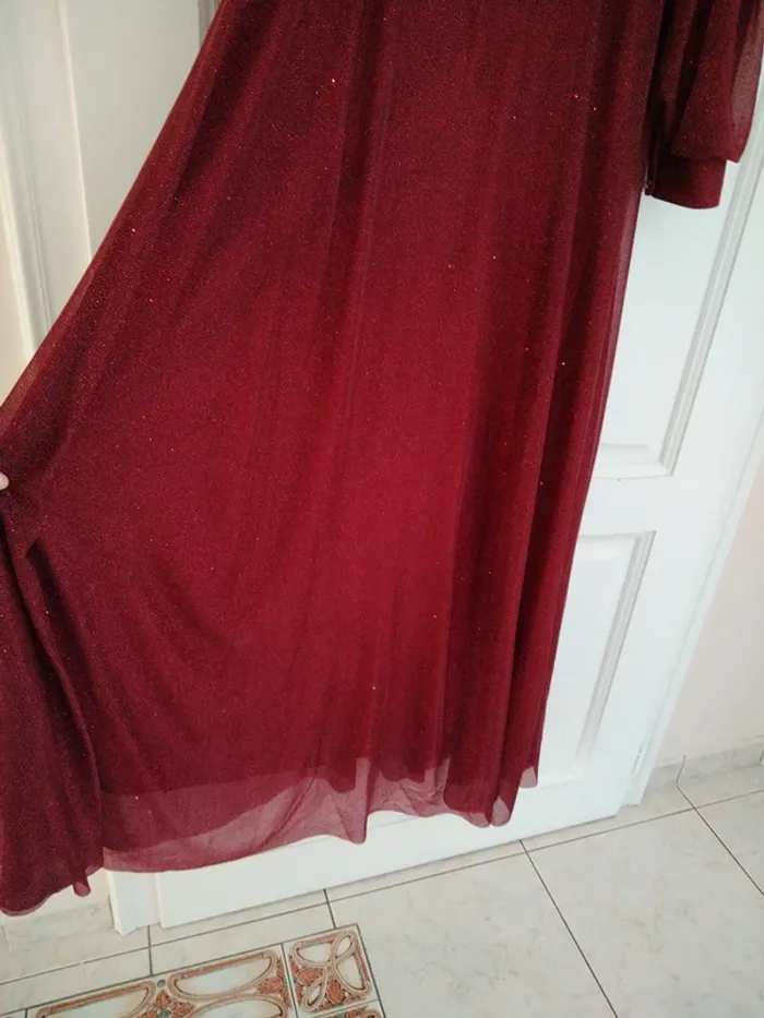Robe de soirée longue manches longues taille 46 - photo numéro 4