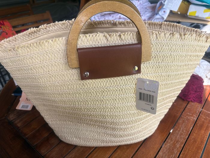 Sac imitation paille 44x34 cm