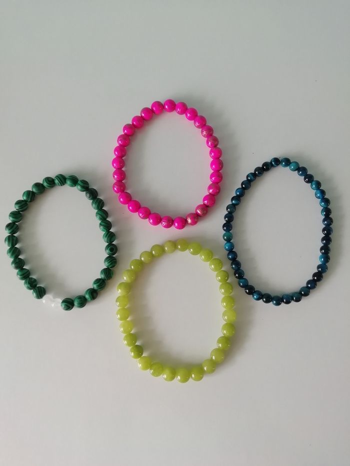Lot bracelets en pierre naturelle