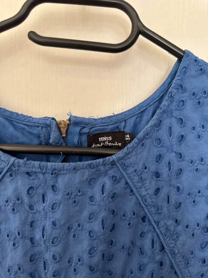 Robe fille trapèze broderie chic fille été - photo numéro 5