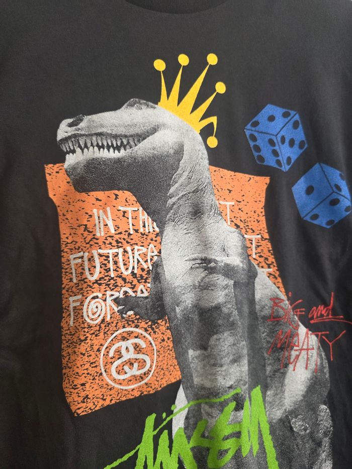 T-shirt rétro Stussy dinosaure vintage XL - photo numéro 3