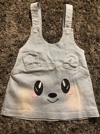 Jupe salopette imprimée ours