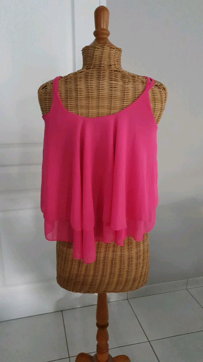 Débardeur court femme rose Taille s CHELO - photo numéro 4