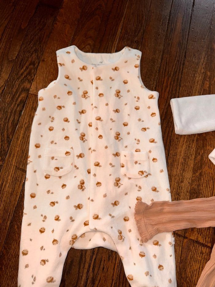 Ensemble combinaison body gilet velour Sergent major 3 mois - photo numéro 3