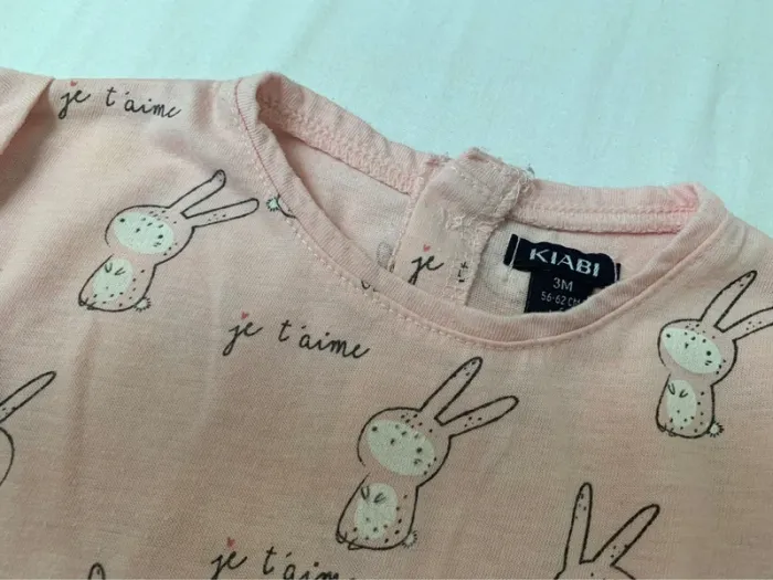 Tunique rose à lapins - photo numéro 2