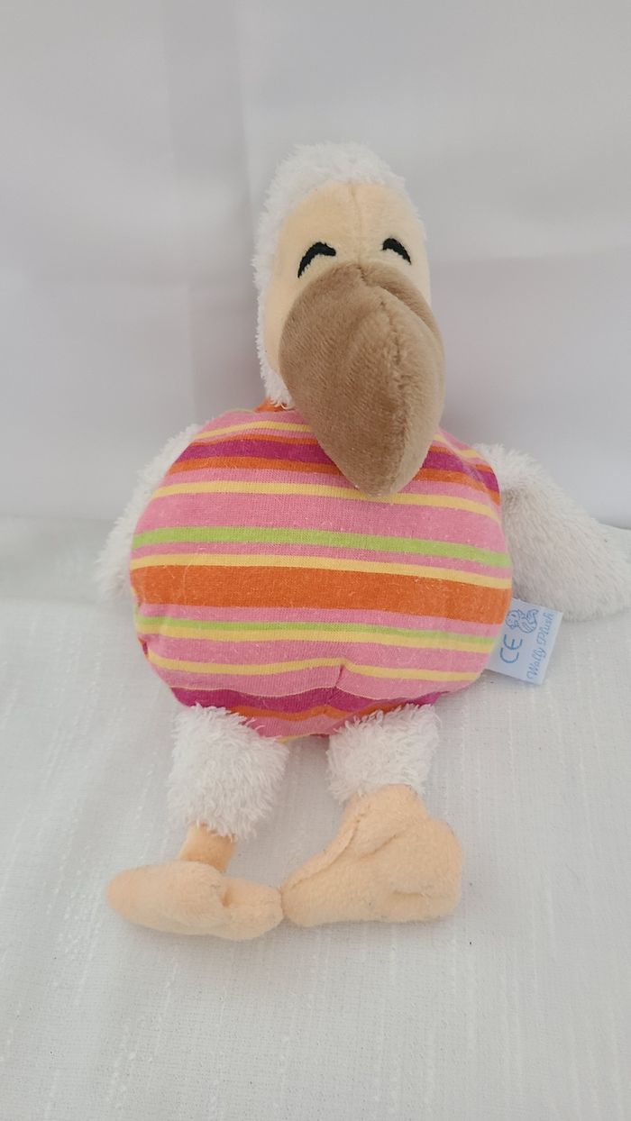 Doudou Oiseau DODO rose blanc MAURITIUS - photo numéro 5
