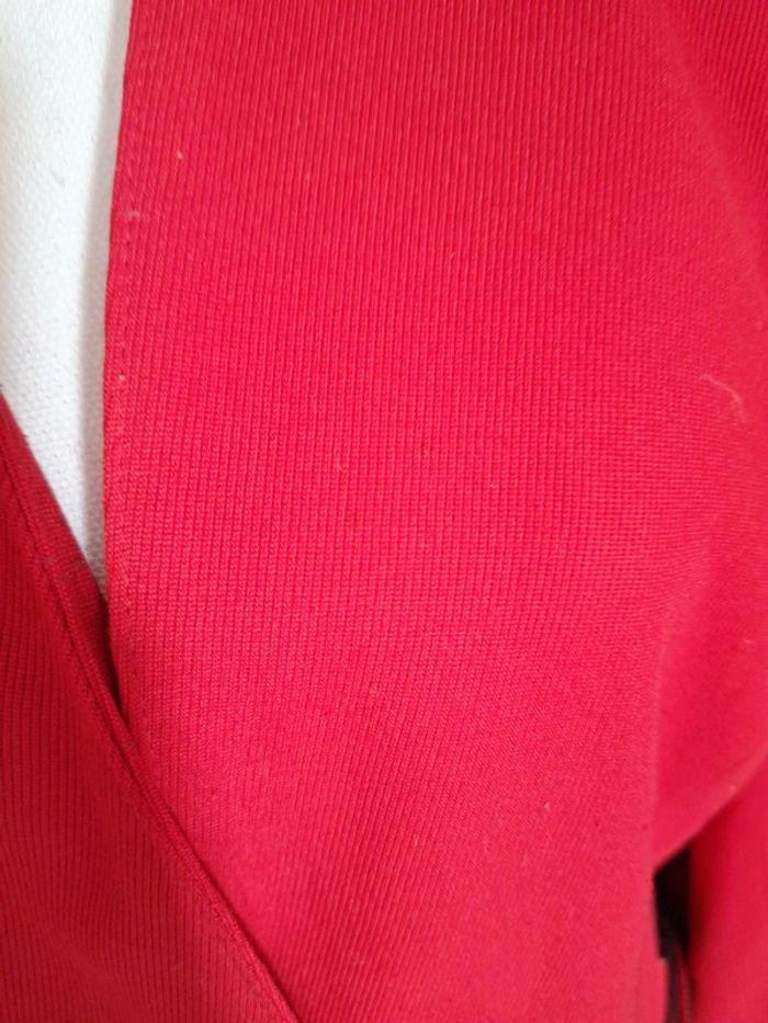 Veste vintage Karess Paris – rouge avec détails noirs – T 4 (équiv. 40/42) #F42XL-40 - photo numéro 3
