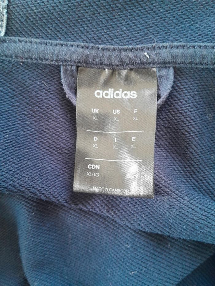 Veste sweat capuche zip Adidas taille XL modèle 2019 - photo numéro 4