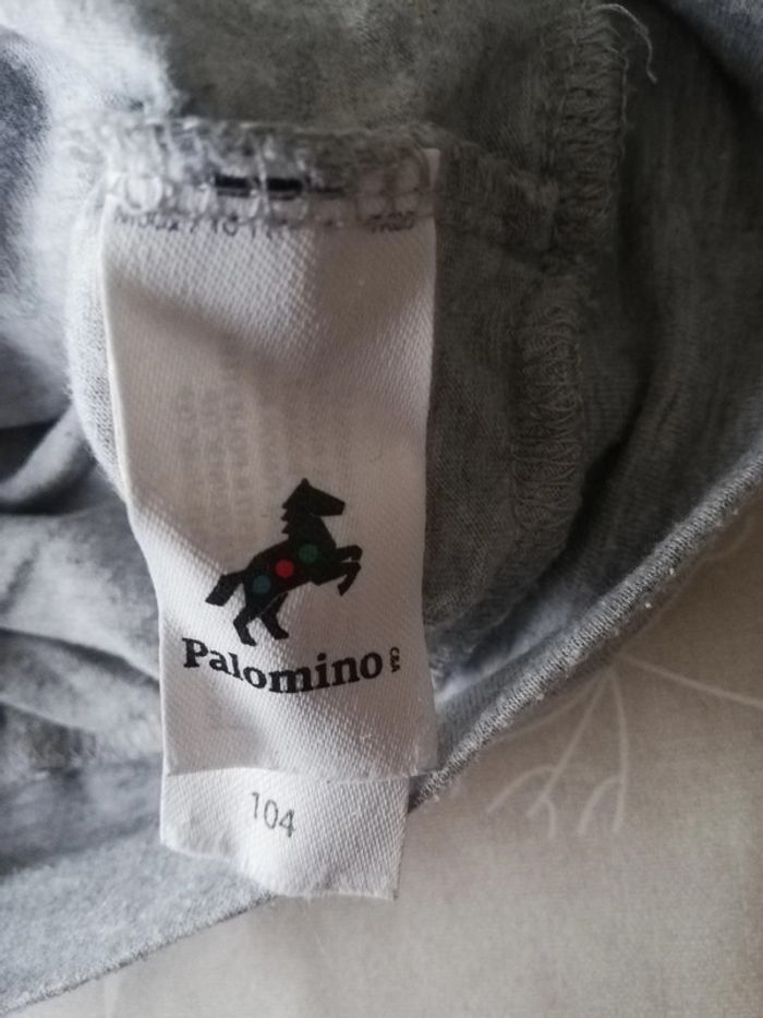 Tee shirt manches longues gris 104cm palomino - photo numéro 3