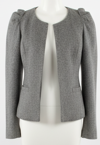 Veste Grise Chic – Épaules Structurées (Style Balmain)