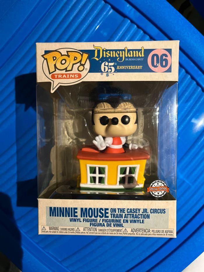 Funko Pop Minnie Mouse on the Casey Junior circus train attraction