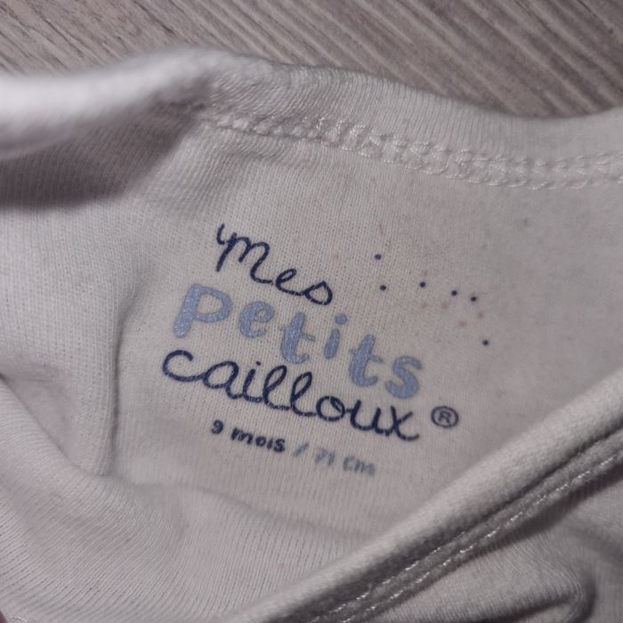 Body mixte manches longues 9 mois mes petits cailloux - photo numéro 2