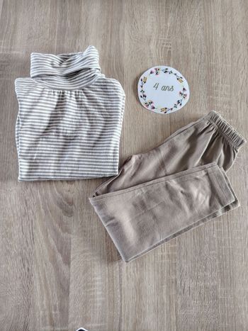 Ensemble fille leggings et t-shirt 4ans scott and fox