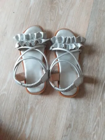 Sandale fille 29 argent grise