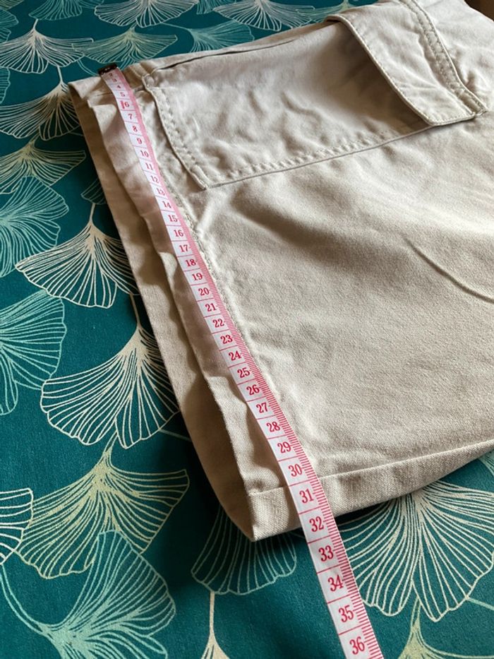 Short cargo beige crème pour homme Chaps taille W34 FR44 435 - photo numéro 6