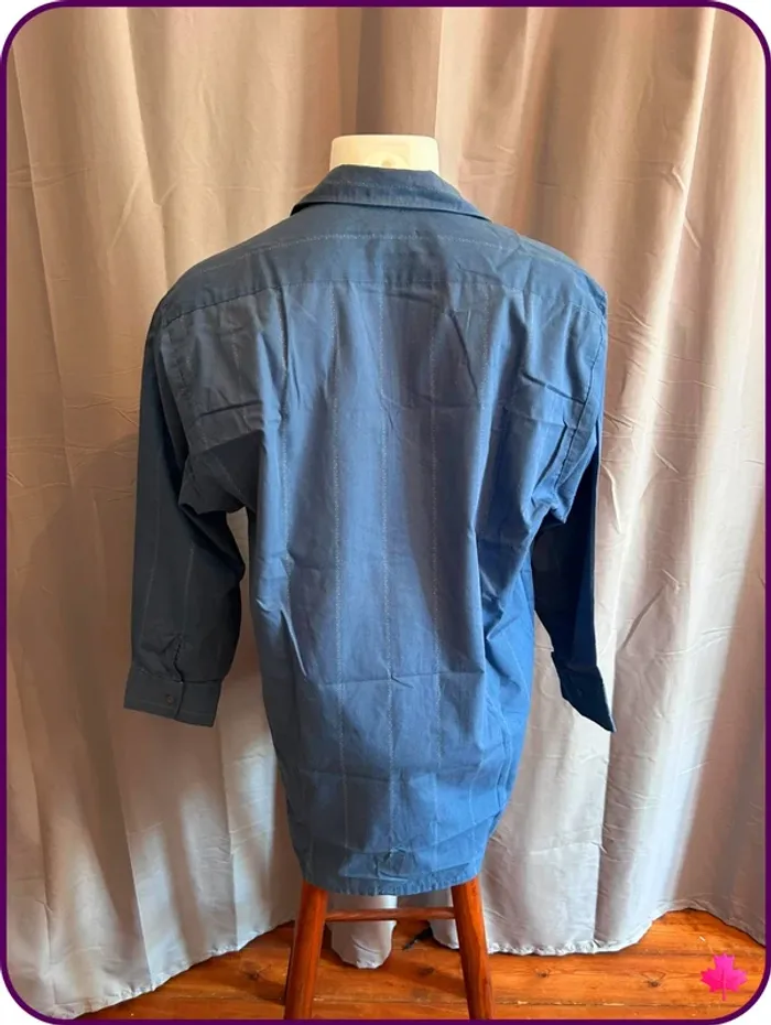 Chemise Baretta Homme, Manches longues, Motif discret, Couleur bleu-gris - photo numéro 3