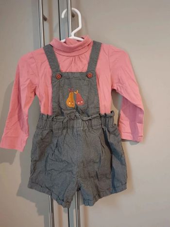 Ensemble 18 mois t-shirt + salopette short