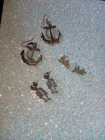 Lot 3 paires boucles d'oreilles métal