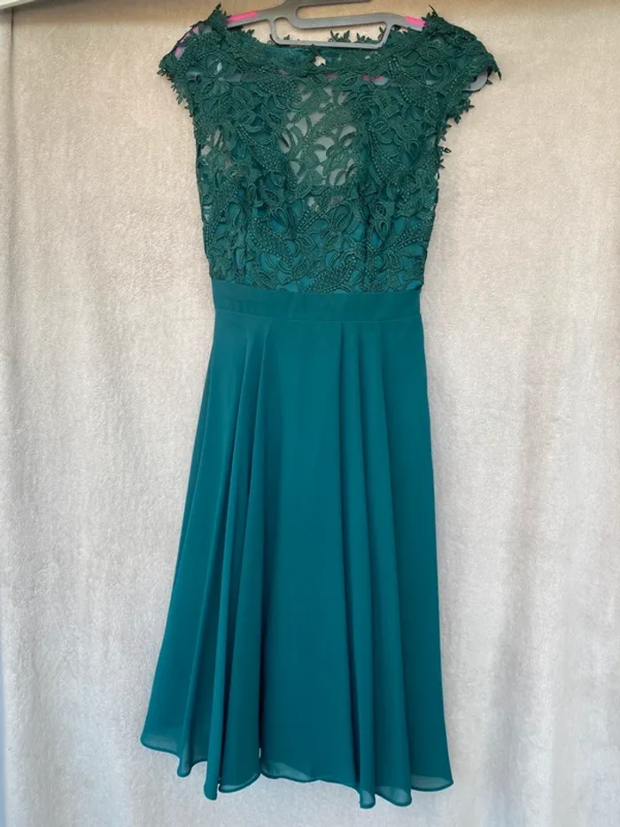 Robe de cérémonie vert sapin - photo numéro 3